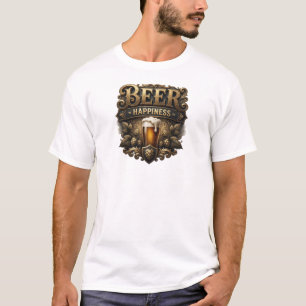 Schöne rote BEER HAPPINESS Custom-T-Shirt T-Shirt