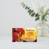 Schöne Rote Blätter im Herbstgarten Visitenkarte (Stehend Vorderseite)