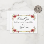 Schöne rote Blume, danke Mitteilungskarte (Vorderseite/Rückseite Beispiel)