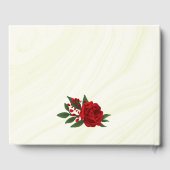 schöne rote Blume Gästebuch (Rückseite)