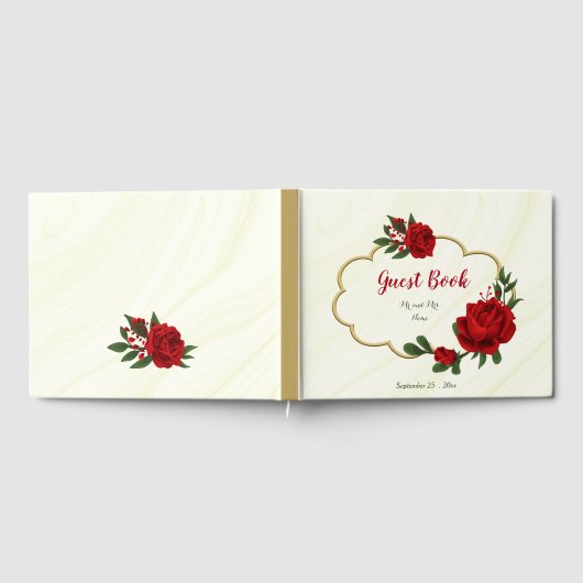 schöne rote Blume Gästebuch (Voll)