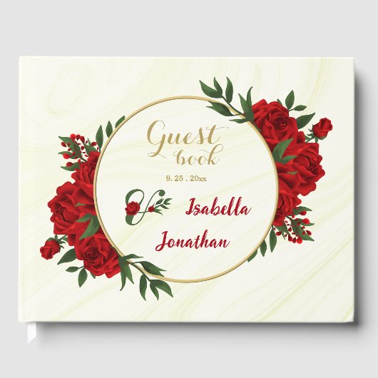 schöne rote Blume Gästebuch (Vorderseite)