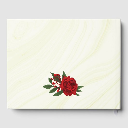 schöne rote Blume Gästebuch (Rückseite)