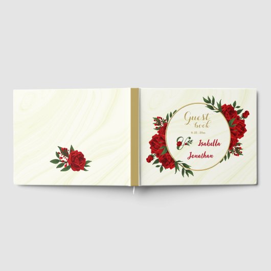 schöne rote Blume Gästebuch (Voll)
