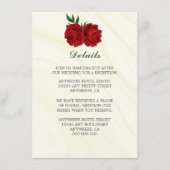 schöne rote Blume, Gründetails Begleitkarte (Vorderseite)