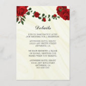 schöne rote Blume, Gründetails Begleitkarte (Vorderseite)