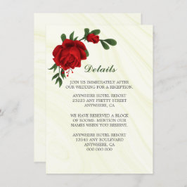 Schöne rote Blume, Grünflächen Begleitkarte