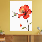 Schöne Rote Blume Leinwanddruck (Insitu (Wohnzimmer))