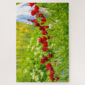 Schöne rote Blume, Niederlande Puzzle (Vertikal)