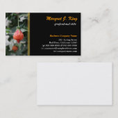 Schöne rote Blume Visitenkarte. Visitenkarte (Vorne/Hinten)