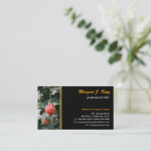 Schöne rote Blume Visitenkarte. Visitenkarte (Stehend Vorderseite)