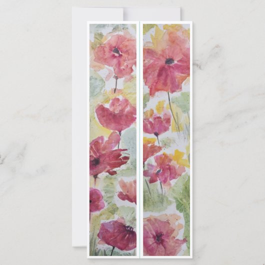 Schöne rote Blume Zwei Lesezeichen (Rückseite)