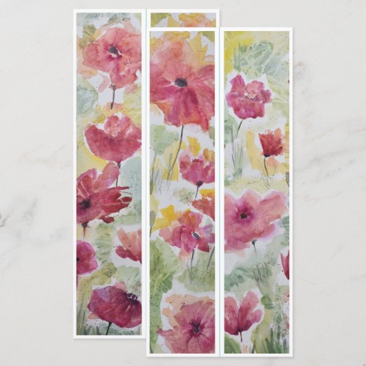 Schöne rote Blume Zwei Lesezeichen (Vorne/Hinten)