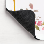 Schöne Rote Blüte mit Goldrahmen Monogram Mousepad (Ecke)