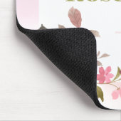 Schöne Rote Blüte mit rosa Border Monogramm Mousepad (Ecke)