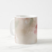 Schöne rote Blütenmuster Kaffeetasse (Vorderseite Links)