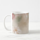 Schöne rote Blütenmuster Kaffeetasse (Links)