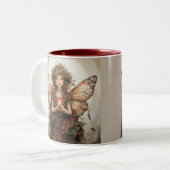 Schöne rote Fairies Zweifarbige Tasse (Vorderseite Links)