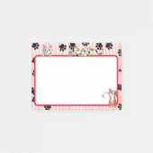 Schöne Rote Farbe mit Pfoten niedliche Kätzchen 4" Post-it Klebezettel (Vorderseite)