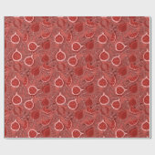Schöne rote Feigenfruchtmuster Geschenkpapier (Flach)