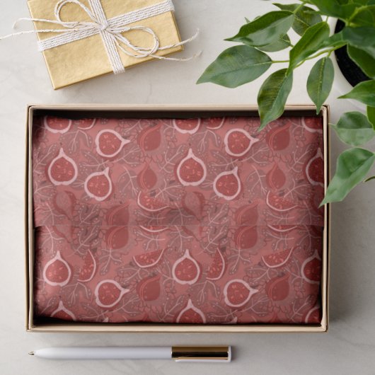 Schöne rote Feigenfruchtmuster Seidenpapier (Geschenk)