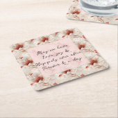 Schöne Rote Flora Romantische Hochzeit Rechteckiger Pappuntersetzer (angewinkelt)