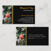 Schöne rote, grüne Visitenkarte der Blume. (Vorne/Hinten)