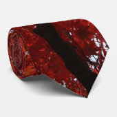 Schöne Rote Herbstlaube auf Krawatte (Gerollt)