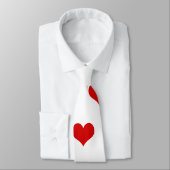 Schöne rote Herzen, weiß gedruckt Krawatte (Gebunden)