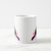 Schöne Rote Kardinal Wasserfarben-Skizze Kaffeetasse (Mittel)
