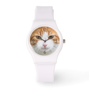 Schöne rote Katze Armbanduhr