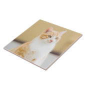 Schöne rote Katze Fliese (Seite)