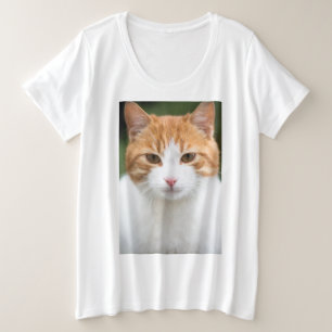 Schöne rote Katze Große Größe T-Shirt