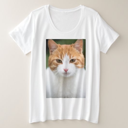 Schöne rote Katze Große Größe T-Shirt (Design vorne)
