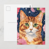 Schöne rote Katze Postkarte (Vorne/Hinten)