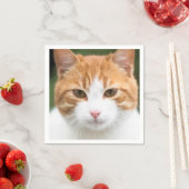 Schöne rote Katze Serviette (Beispiel)