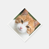 Schöne rote Katze Serviette (Ecke)