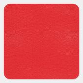 Schöne rote Ledertextur Quadratischer Aufkleber (Vorderseite)
