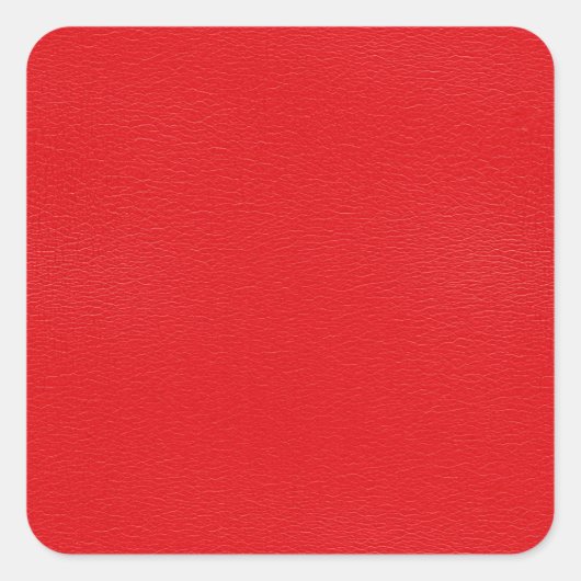 Schöne rote Ledertextur Quadratischer Aufkleber (Vorderseite)