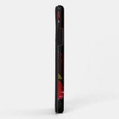 Schöne rote, lichtdurchlässige Rose Stickereimuste Case-Mate iPhone Hülle (Hinten/Rechts)