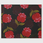 Schöne rote, lichtdurchlässige Rose Stickereimuste Geschenkpapier (Flach)