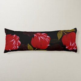 Schöne rote, lichtdurchlässige Rose Stickereimuste Seitenschläferkissen