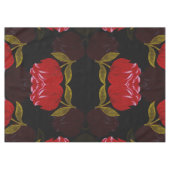 Schöne rote, lichtdurchlässige Rose Stickereimuste Tischdecke (Vorderseite (Horizontal))