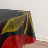 Schöne rote, lichtdurchlässige Rose Stickereimuste Tischdecke (Beispiel)