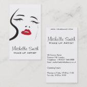 Schöne rote Lippen machen Künstlerkarte Visitenkarte (Vorne/Hinten)