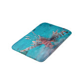 Schöne rote Löwe-Fische Badematte (Schrägansicht)