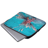 Schöne rote Löwe-Fische Laptopschutzhülle (Vorne Knopf)