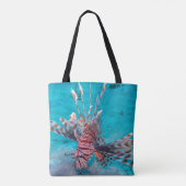Schöne rote Löwe-Fische Tasche (Rückseite)