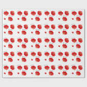 Schöne rote Mohnblume Geschenkpapier (Flach)