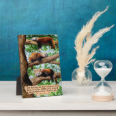 Schöne rote Panda-Schrift Psalms 4:8 Fotoplatte (Seite)